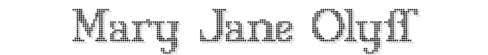Mary Jane Olyff font